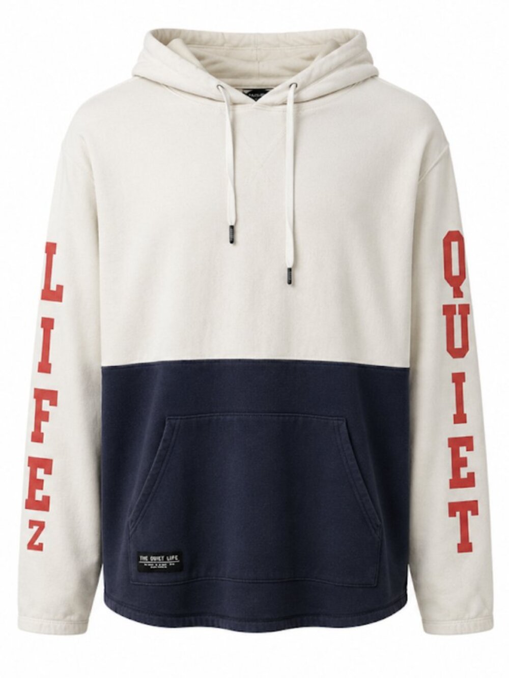 Quiet Life White & Blue Pullover Hoodie – Medium